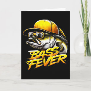 Funny Byss Fever Fish Yellow Trucker Hat Fishing F Card