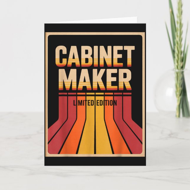 Funny Cabinet Maker Limited Edition Woodworking Hu Card (Front)