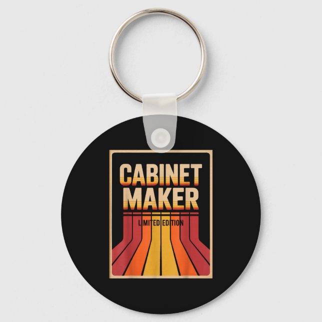 Funny Cabinet Maker Limited Edition Woodworking Hu Key Ring (Front)