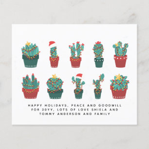 Funny Cacti Christmas Cactus Custom Annual Letter