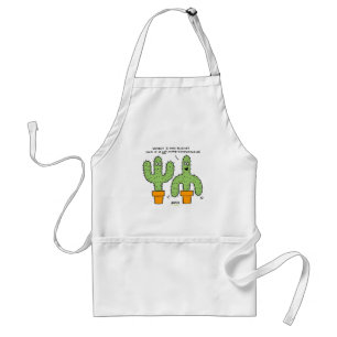 Funny Cacti or Cactuses Cartoon For Cactus Lovers Standard Apron