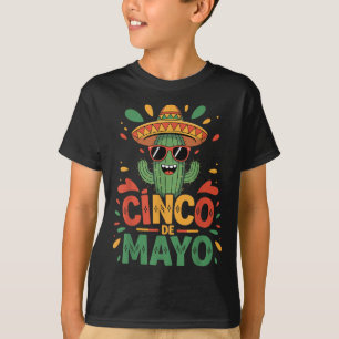 Funny Cactus And Sombrero Cinco De Mayo Cactus Som T-Shirt