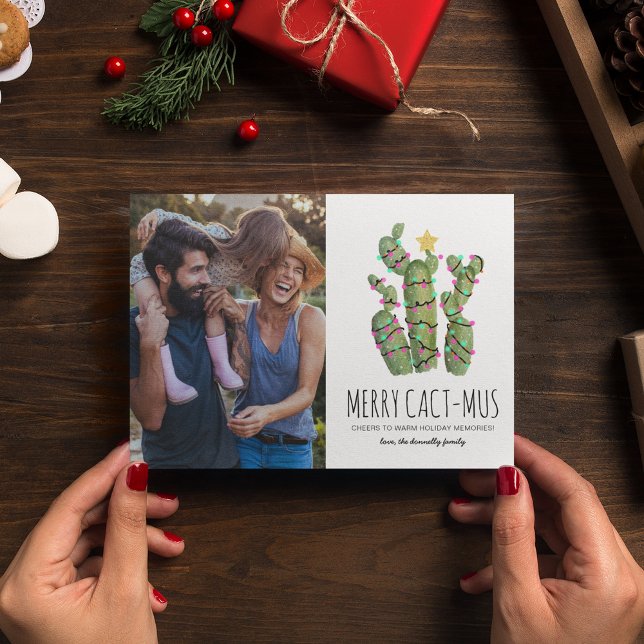 Funny Cactus Christmas Holiday Photo Card (Creator Uploaded)