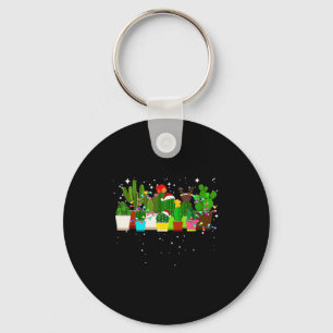 Funny Cactus Christmas Tree  Key Ring