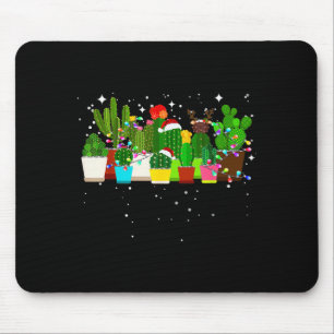 Funny Cactus Christmas Tree  Mouse Mat