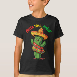 Funny Cactus Cinco De Mayo Boys Kids Men Mexican T-Shirt