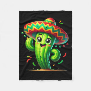 Funny Cactus Cinco De Mayo Boys Toddler Kids Mexic Fleece Blanket