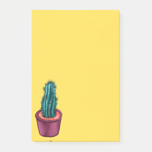 Funny Cactus In Pot Weird Trippy Psychedelic Post-it Notes