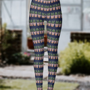 Funny Cactus Mum Houseplant Gardening Leggings