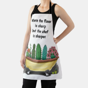 Funny Cactus Plants Apron