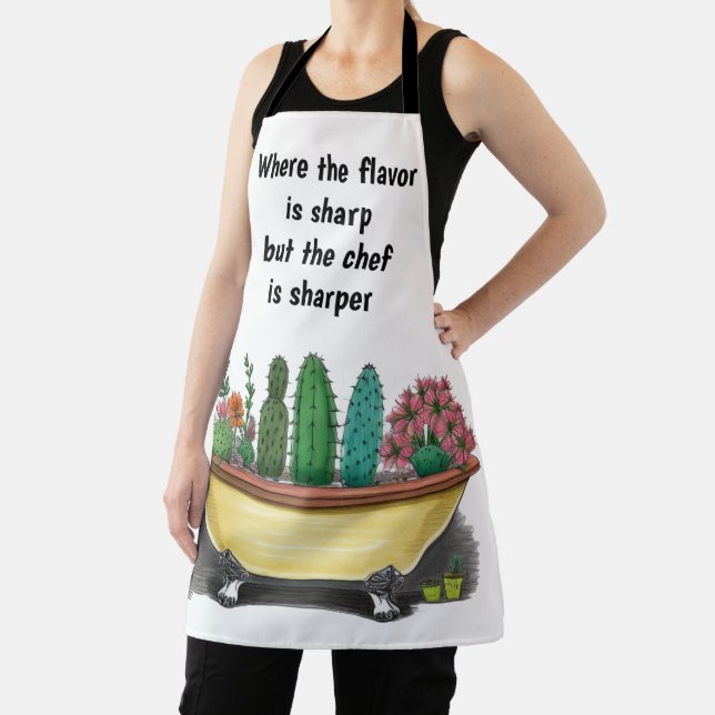 Funny Cactus Plants Apron (Insitu)