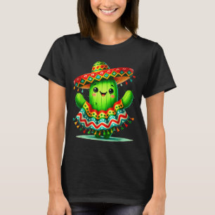 Funny cactus poncho cinco de mayo boys kids mexica T-Shirt