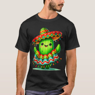 Funny cactus poncho cinco de mayo boys kids mexica T-Shirt