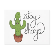 Funny Cactus Stay Sharp Character