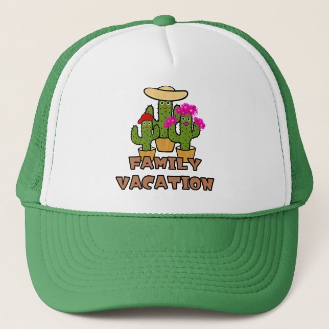 Funny cactuses trucker hat (Front)