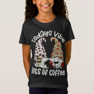 Funny Cafeteria Lots Of Coffee Gnomes T-Shirt