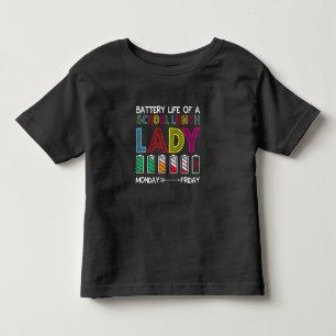 Funny Cafeteria School Lunch Lady Week Mood Humour Toddler T-Shirt