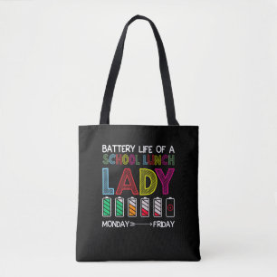 Funny Cafeteria School Lunch Lady Week Mood Humour Tote Bag