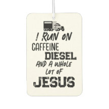 FUNNY Caffeine Diesel And Jesus Grunge Trucker