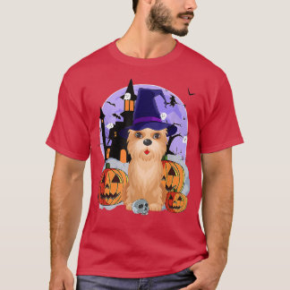 Funny Cairn Terrier Dog Halloween Witch Pumpkin T  T-Shirt