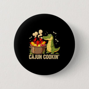 Funny Cajun Louisiana Boil Alligator Crawfish Mard 6 Cm Round Badge