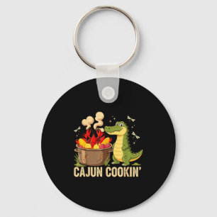 Funny Cajun Louisiana Boil Alligator Crawfish Mard Key Ring