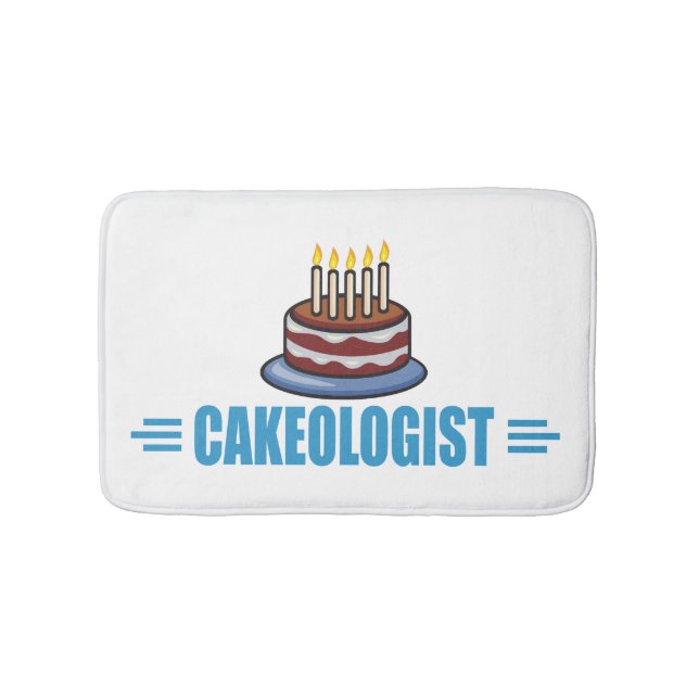 Funny Cake Design Bath Mat (Front)