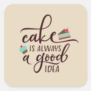 Funny Cake is Always a Good Idea   Sticker Seal