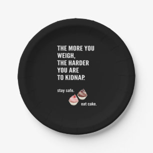 Funny: Cake paper plates. CupcakeHumor. Plate