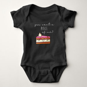 Funny Cake Piece Angry Baker Baby Bodysuit