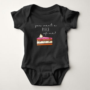 Funny Cake Piece Angry Baker Baby Bodysuit