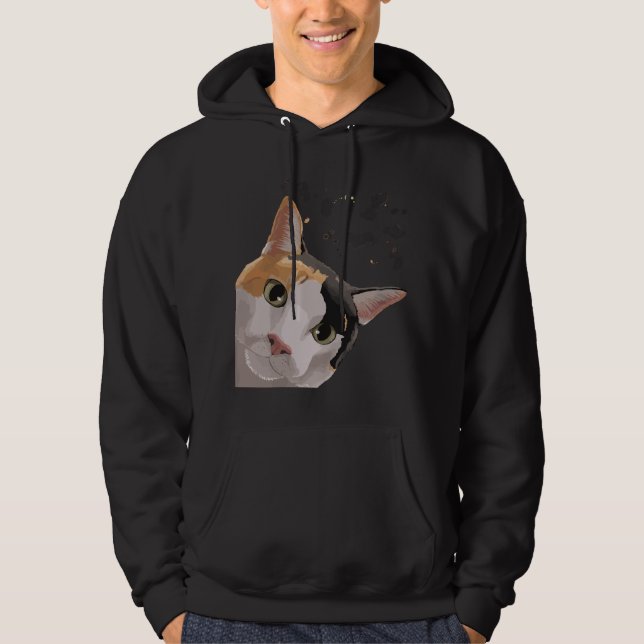 Funny Calico Cat Hoodie (Front)