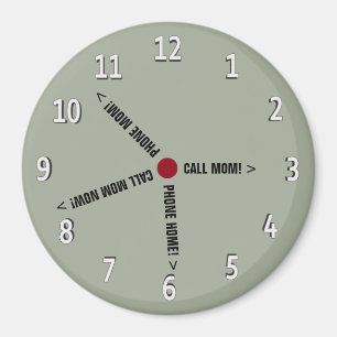 Funny Call Mum Memo Imaginary Clock Magnet