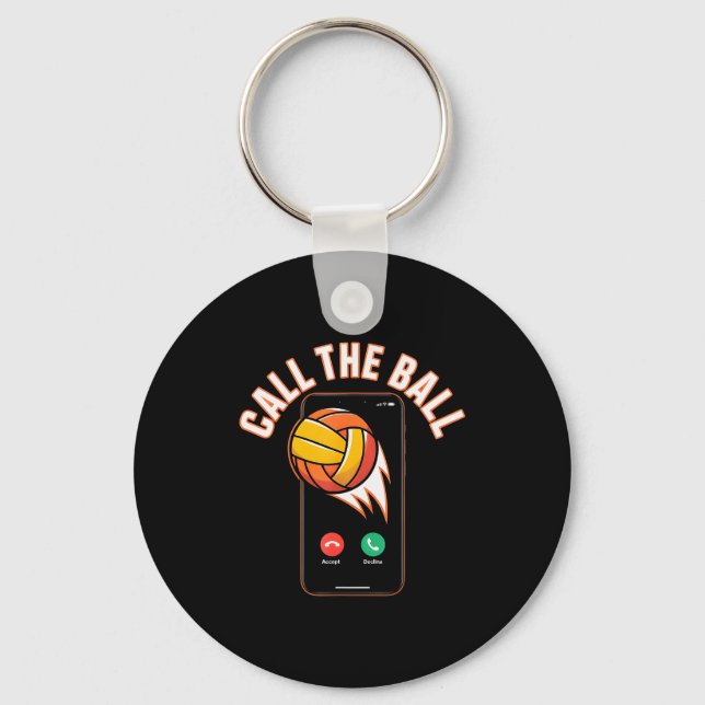 Funny Call The Ball Volleyball Leopard Ball Mum Mo Key Ring (Front)