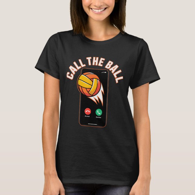 Funny Call The Ball Volleyball Leopard Ball Mum Mo T-Shirt (Front)
