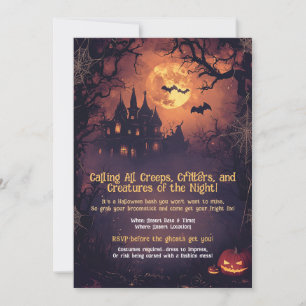 FUNNY Calling All Creeps, Critters, and Creatures Invitation