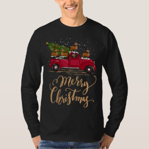 Funny Camel Driving Christmas Tree Truck Camel Chr T-Shirt