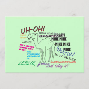 funny camel hump day birthday invitation
