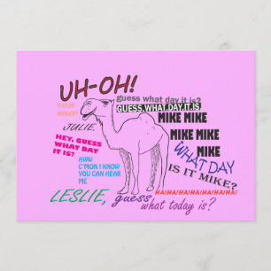 funny camel hump day graduation invitation