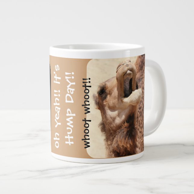 Funny Camel Hump Day Jumbo Mug (Front Right)
