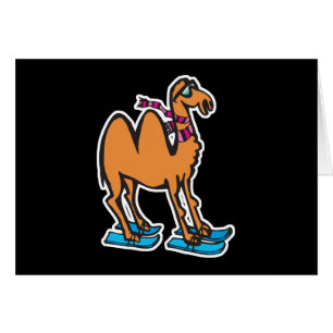 funny camel on skis