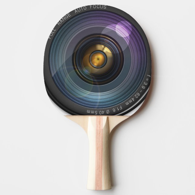 Funny Camera Lens Round Ping Pong Paddle (Front)
