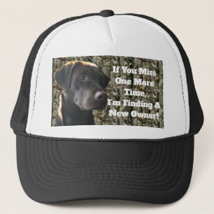 Funny Camo Chocolate Hunting Lab Quote Trucker Hat