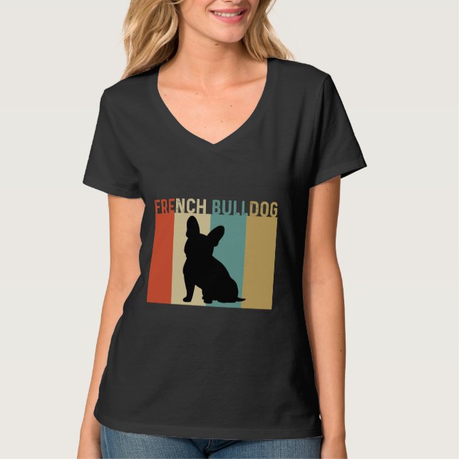 Funny Camo Frenchie Vintage T-Shirt (Front)