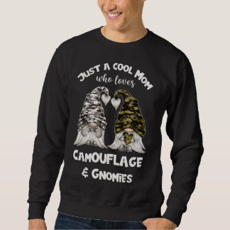 Funny Camouflage Gnomes For Cool Mum - Cute Gnomie Sweatshirt