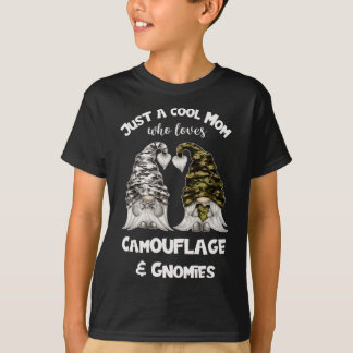 Funny Camouflage Gnomes For Cool Mum - Cute Gnomie T-Shirt