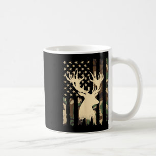 Funny Camouflage Usa Flag Whitetail Buck Deer Hunt Coffee Mug
