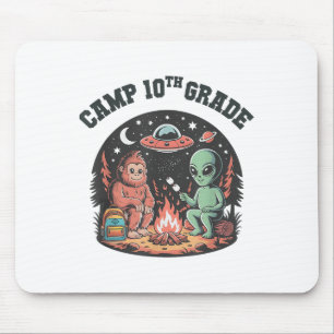 Funny Camp Out 10th Grade Bigfoot Campsite Alien C Mouse Mat