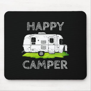 Funny Camper Gift Tee Happy Camping Lover Camp Vac Mouse Mat