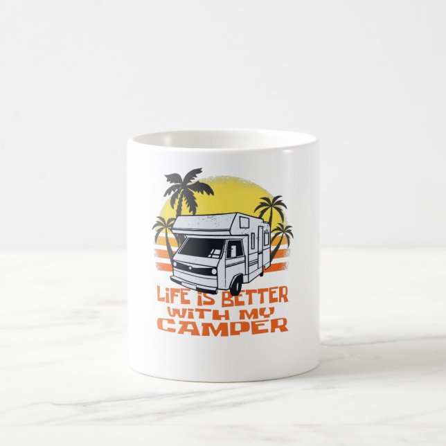 Funny Camper Motorhome - Camping Caravan Coffee Mug (Center)